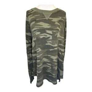 Sweet‎ Romeo Women's Plus 2XL Camo Print Pullover Sweater Multicolor Casual NWT